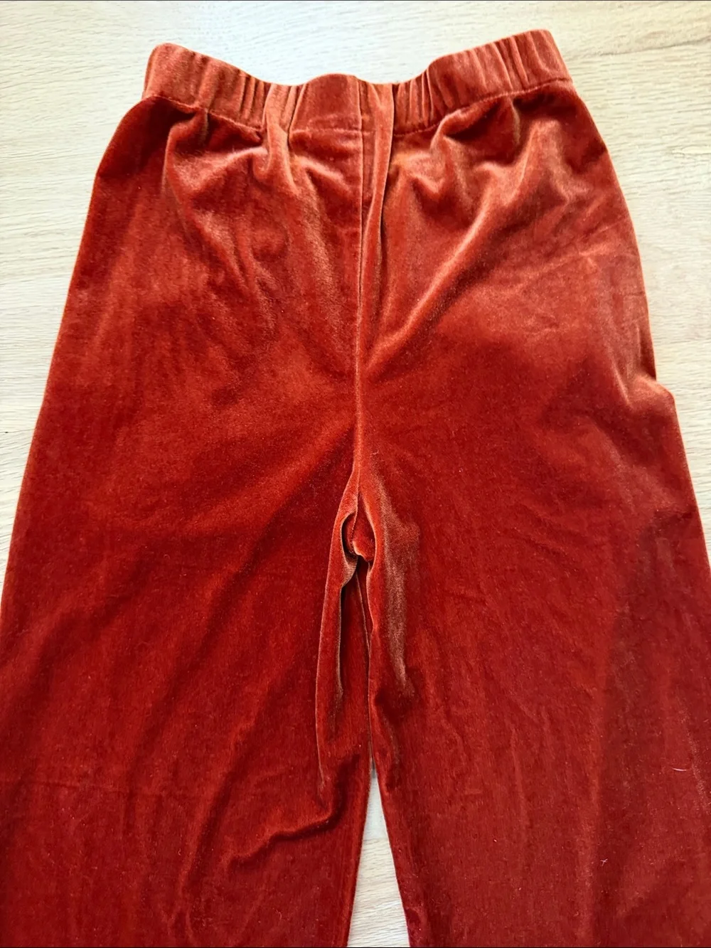 MOLO Denmark Gorgeous Velvet Wide-Leg Pants - Rust Orange Girls sz EUR 116